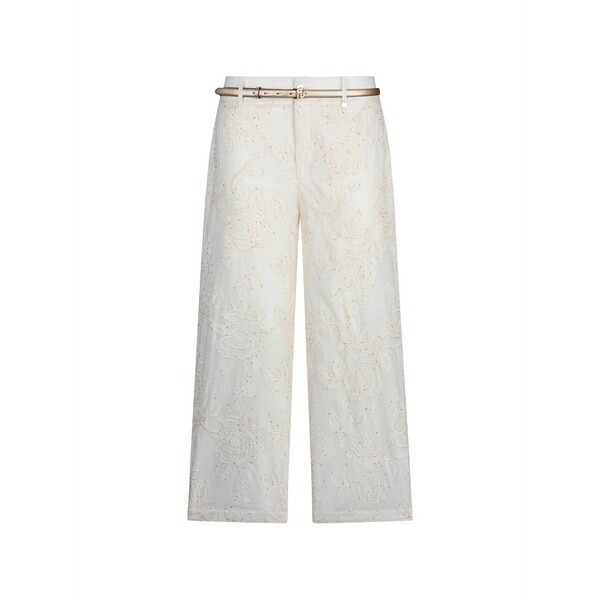 リュージョー レディース カジュアルパンツ ボトムス Sequin-embroidered muslin trousers Neutrals 26,520円