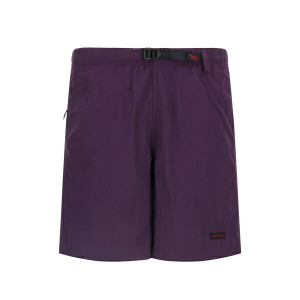 グラミチ メンズ 心地好いズボン下 ボトムス Integrated belt bermuda shorts Purple