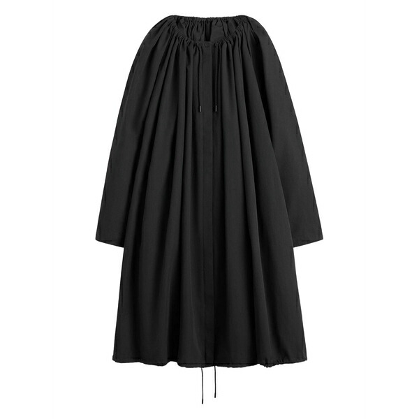 トーテム レディース 厚地の外套 アウター Gathered parachute coat Black