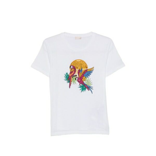 リュージョー レディース プルオーバー トップス Graphic-print t-shirt White