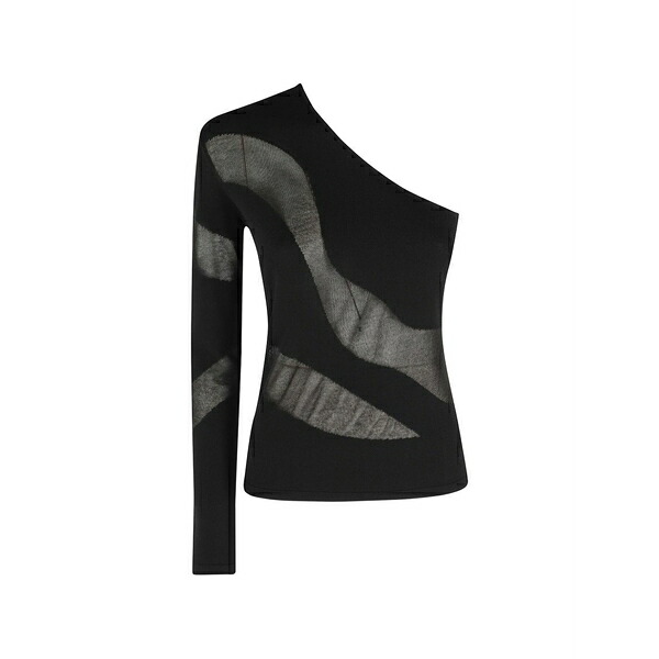 フェデリカ・トシ レディース 編み物\u0026スウェーター アウター One-shoulder sweater Black