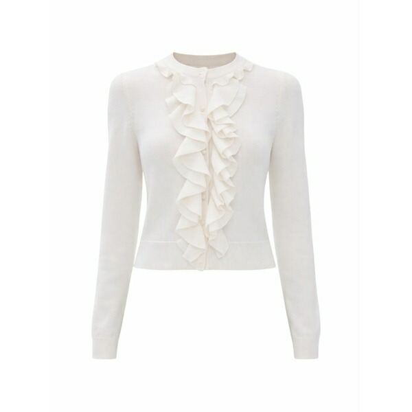 アリス アンド オリビア レディース ジレー アウター Dollie cardigan White