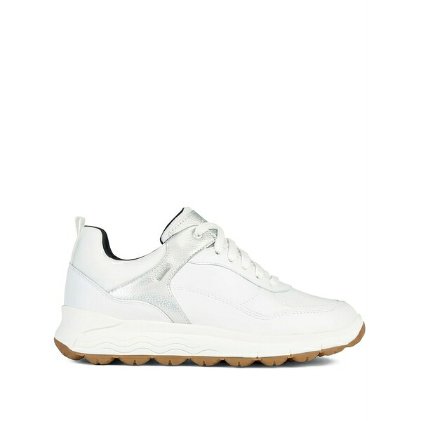 ジェオックス レディース スニーカー シューズ Spherica 4x4 metallic-panel leather sneakers White