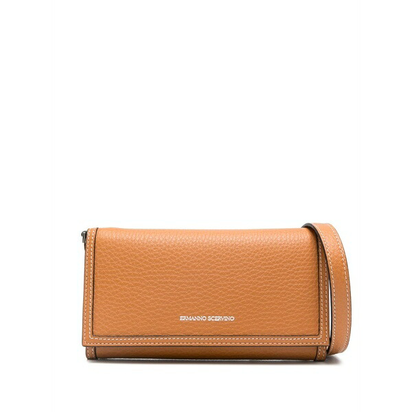 エルマンノ シェルヴィーノ レディース 金入れ 付属物 Logo-stamp wallet Brown