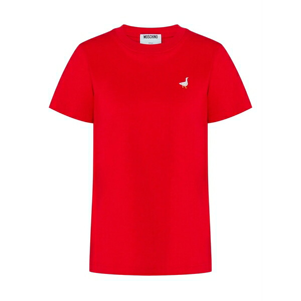 モスキーノ レディース プルオーバー トップス Short-sleeves t-shirt Red