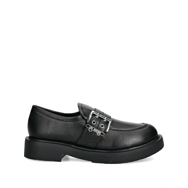 優しいこと モスキーノ レディース スリッポン・ローファー シューズ Buckle loafers Black