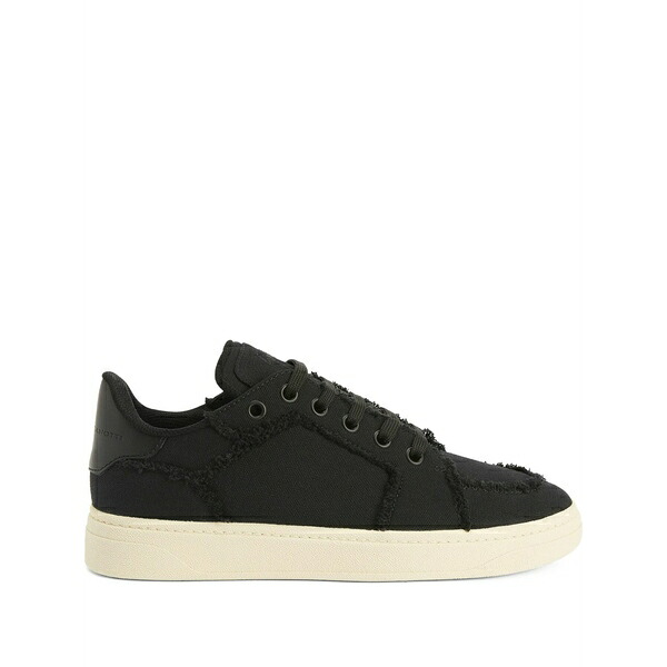 ジュゼッペザノッティ メンズ スニーカー シューズ Gz94 frayed-detail lace-up low-top sneakers Black