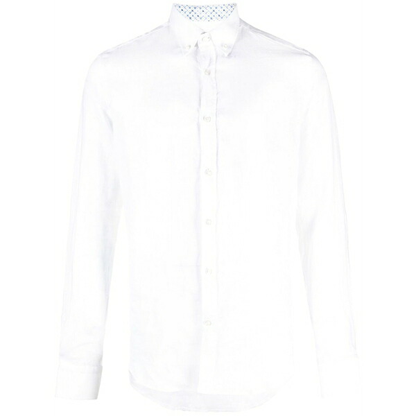 ポールアンドシャーク メンズ シャツ トップス Long-sleeve linen shirt White｜asty