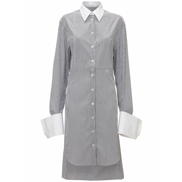 J.W.アンダーソン レディース ワンピース トップス Striped cotton shirt dress White|asty