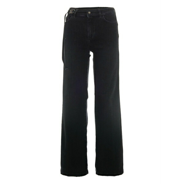 リュージョー レディース ジーンズズボン下 ボトムス Belt-loop detail jeans Black レディースファッション-ボトムス-パンツ