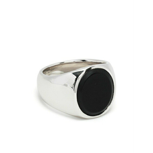 トム白木 メンズ 輪っか 付属物 Oval black onyx ring Black
