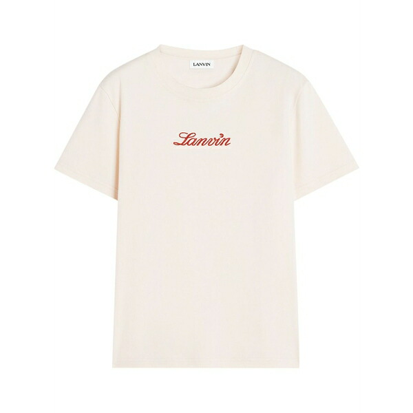 ランバン レディース プルオーバー トップス Embroidered t-shirt Pink
