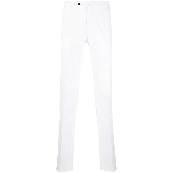 PTトリノ メンズ カジュアルパンツ ボトムス Mid-rise straight-leg trousers White｜asty