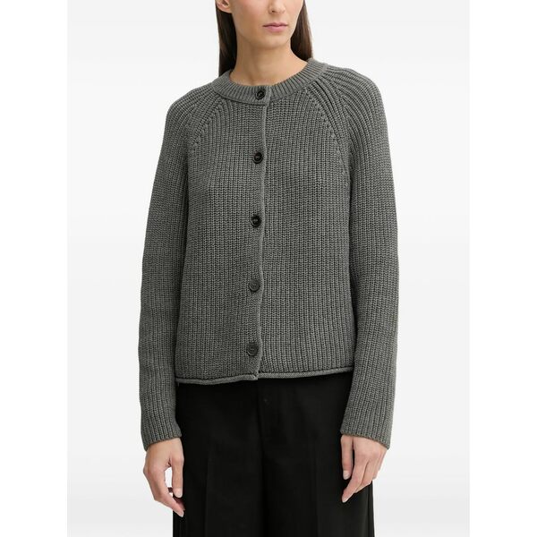 マルコポーロ レディース ジレー アウター Buttoned cardigan Grey