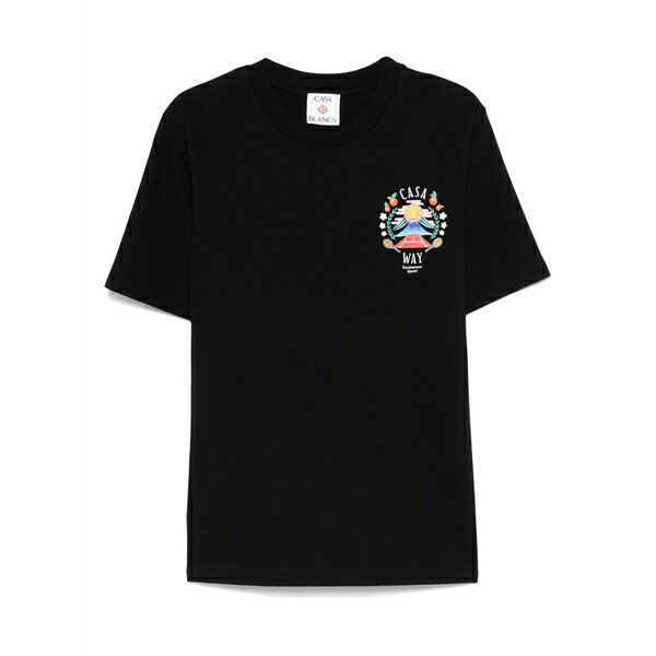 カサブランカ メンズ Tシャツ トップス Casa way t-shirt Black｜asty