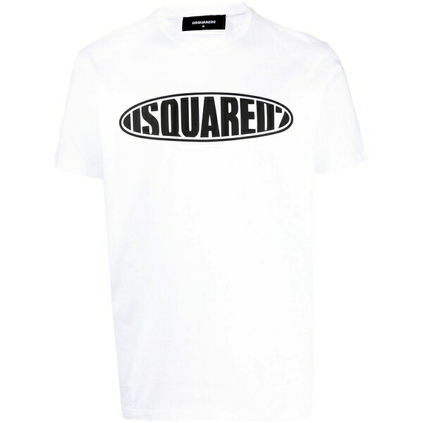 ディースクエアード メンズ Tシャツ トップス Logo-print short-sleeve t-shirt White｜asty