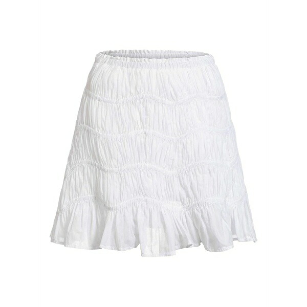 マーレット レディース スカート ボトムス Maeva ruffled mini skirt White｜asty