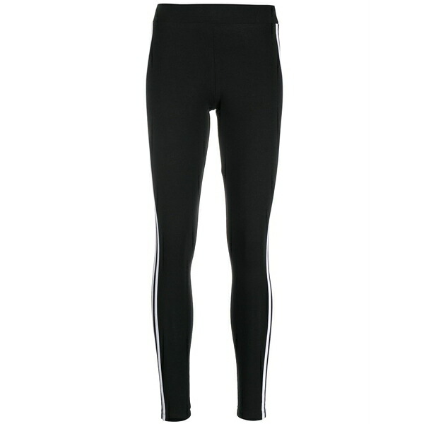 アディダス レディース カジュアルパンツ ボトムス 3-stripes stretch-cotton leggings Black｜asty