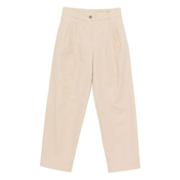 カルバンクライン レディース カジュアルパンツ ボトムス Button pleated trousers Neutrals｜asty