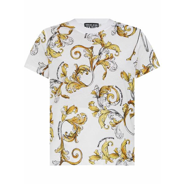 呼びりん探し回る レディース プルオーバー トップス Barocco outline t-shirt White