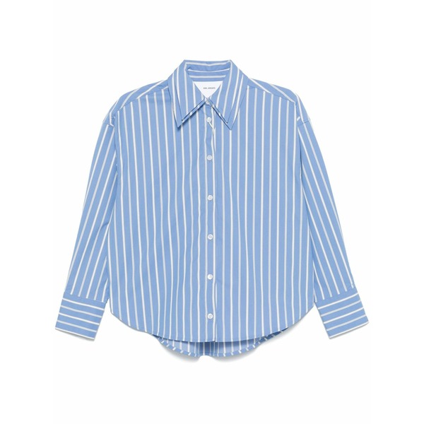 アクセルアリガト レディース シャツ トップス Striped shirt Blue｜asty