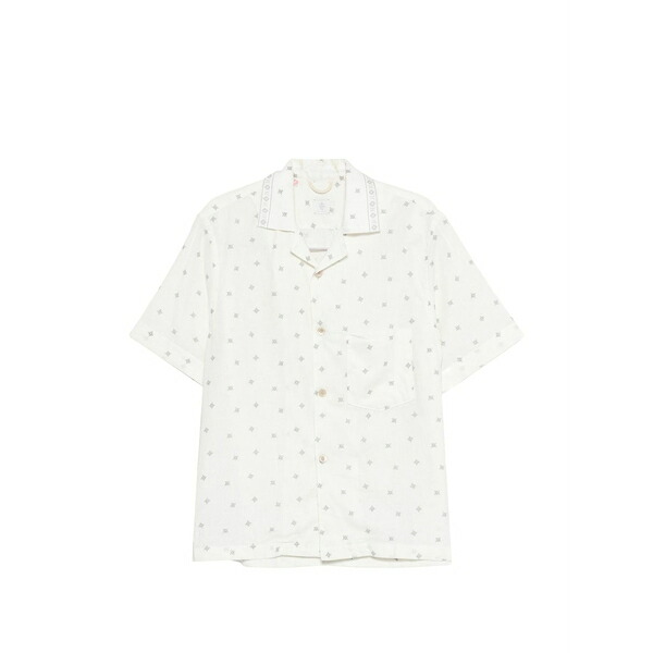 イレブンティ メンズ シャツ トップス Patterned pocket shirt Neutrals｜asty