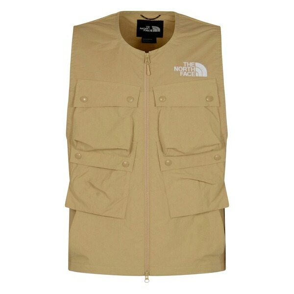 北の方人間の顔 メンズ 上衣＆上衣 アウター Multi-pocket zip-front gilet Neutrals