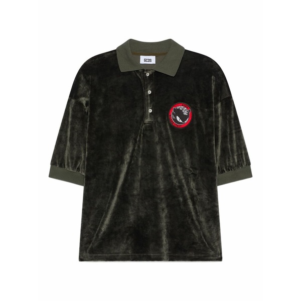 ジーシーディーエス レディース スポーツシャツ トップス Logo-patch polo shirt Green