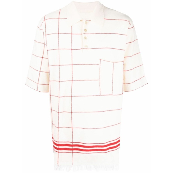 マルタンマルジェラ メンズ ポロシャツ トップス Striped polo shirt Neutrals｜asty