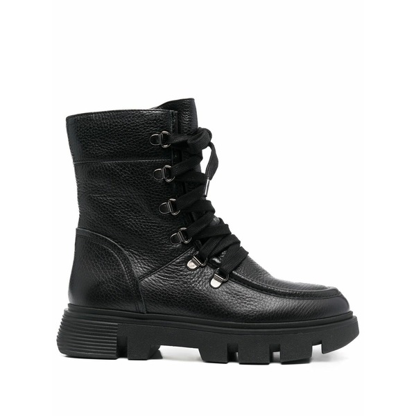 ジェオックス レディース ブーツ シューズ 45mm vilde lace-up leather boots Black｜asty