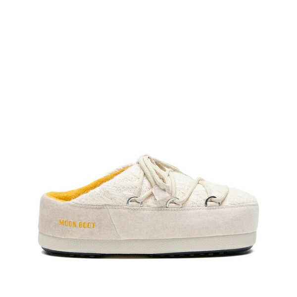 お月さまブーツ メンズ サンダル シューズ X gir evx cable-knit platform mules White