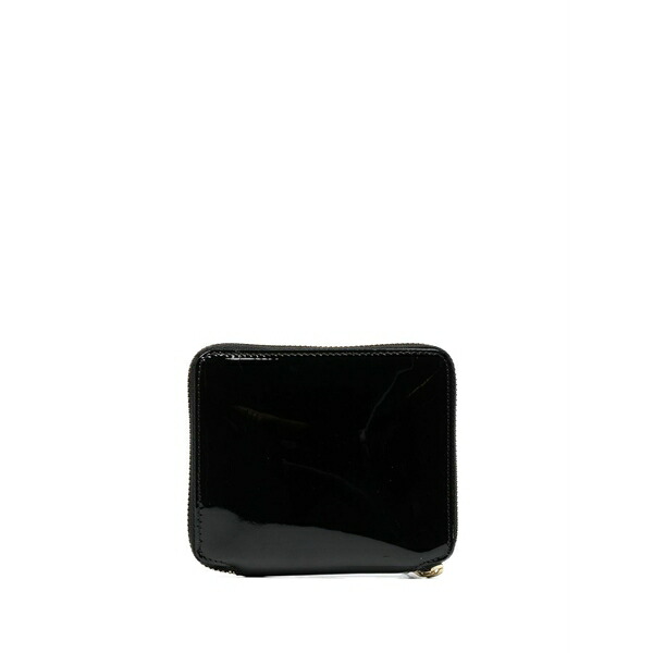 コムデギャルソン メンズ がま口 付属品 Patent leather zipped wallet Black メンズ財布-バッグ・小物・ブランド雑貨