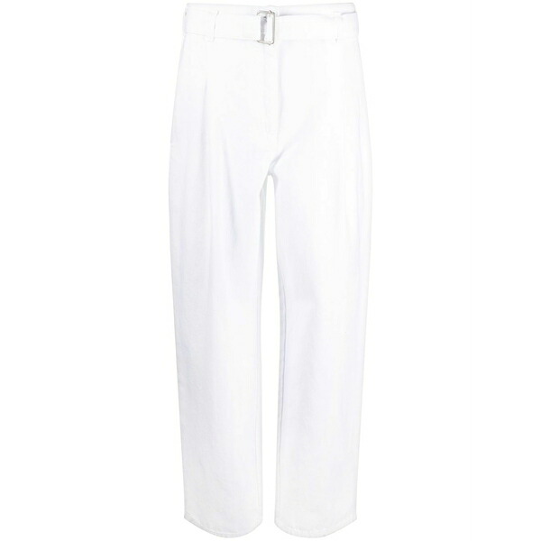 フィロソフィーデロレンゾセラフィーニ レディース カジュアルパンツ ボトムス Belted cotton gabardine trousers White|asty