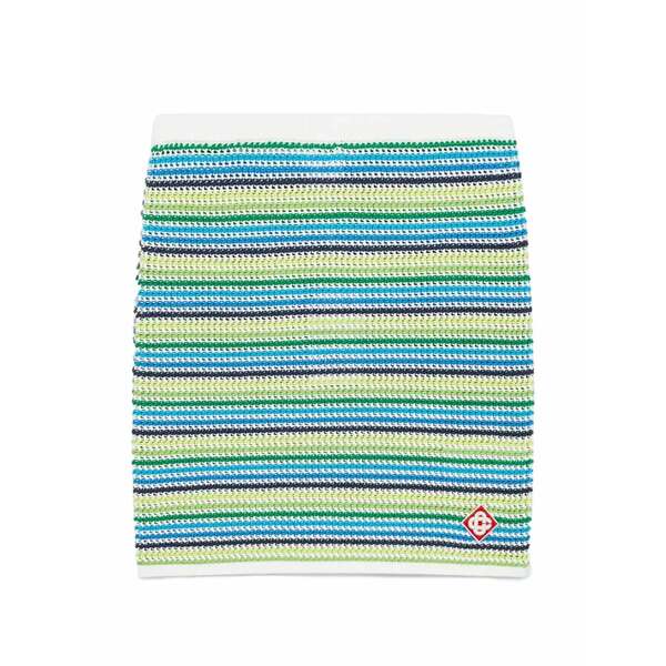 カサブランカ レディース スカート ボトムス Striped logo mini skirt Green|asty