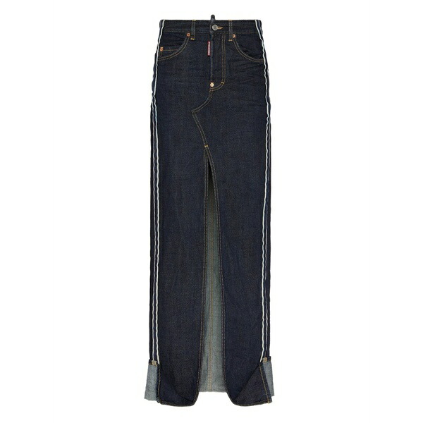 ディースクエアード レディース スカート ボトムス Denim maxi skirt Blue｜asty
