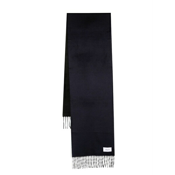 ディーフォーポイントゼロ メンズ えり巻き・袈裟・えり巻き 付属物 Logo-patch scarf Blue