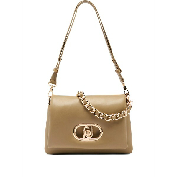 リュージョー レディース ショルダーバッグ 御徒面子 Lapuffy medium braided chain logo crossbody bag Neutrals