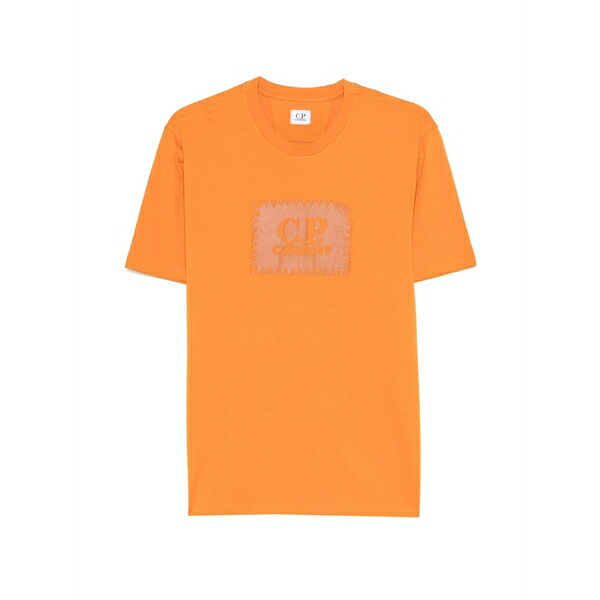 シーピーカンパニー メンズ ティーシャツ トップス Logo t-shirt Orange トップス-Tシャツ・カットソー