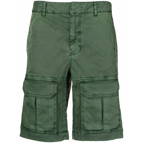 ジュン・ジー メンズ カジュアルパンツ ボトムス Knee-length cargo shorts Green|asty