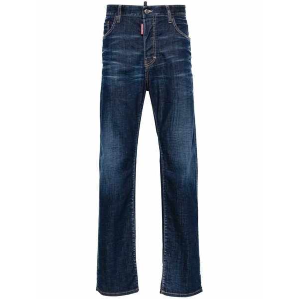 ディースクエアード メンズ デニムパンツ ボトムス 642 straight-leg jeans Blue｜asty