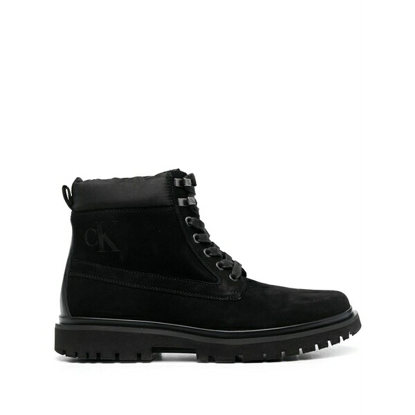 カルバンクライン メンズ ブーツ シューズ Lug lace-up hiking boots Black