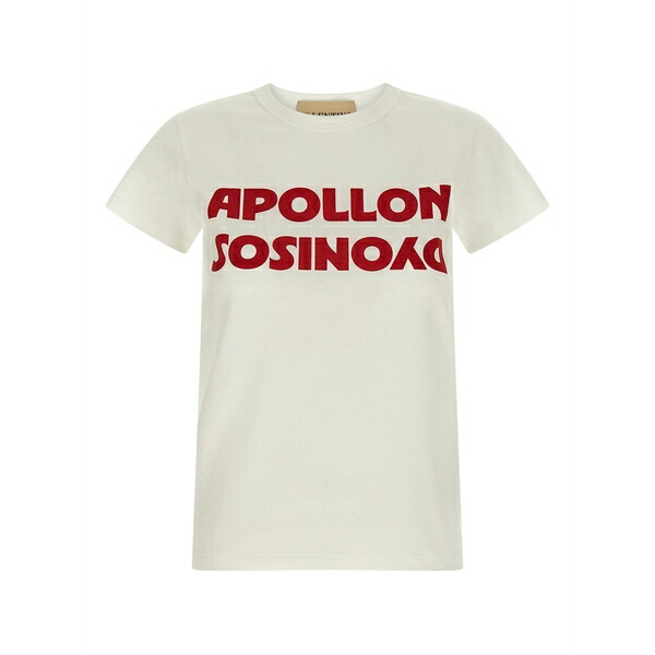 ヴァレンティノ ガラヴァーニ レディース Tシャツ トップス Apollon dyonisos-print t-shirt White|asty