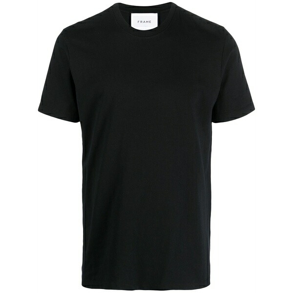 フレーム メンズ Tシャツ トップス Crew neck t-shirt Black|asty