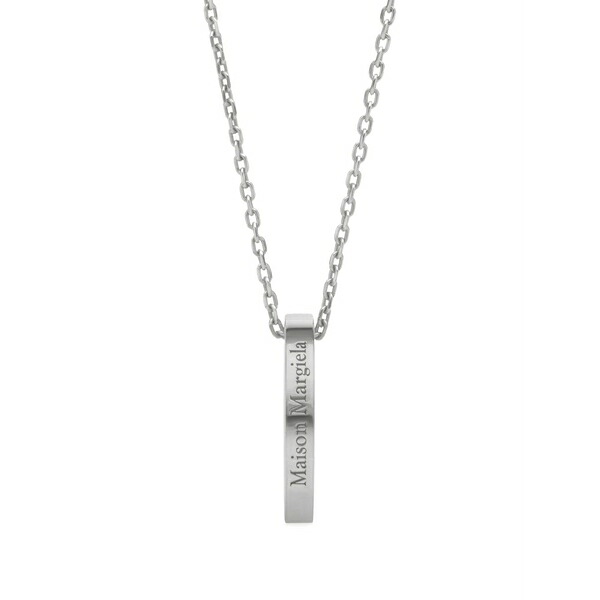 マルタンマルジェラ メンズ 頸飾り・チョー鉄道車両 添え物 Logo ring precious metals necklace Silver