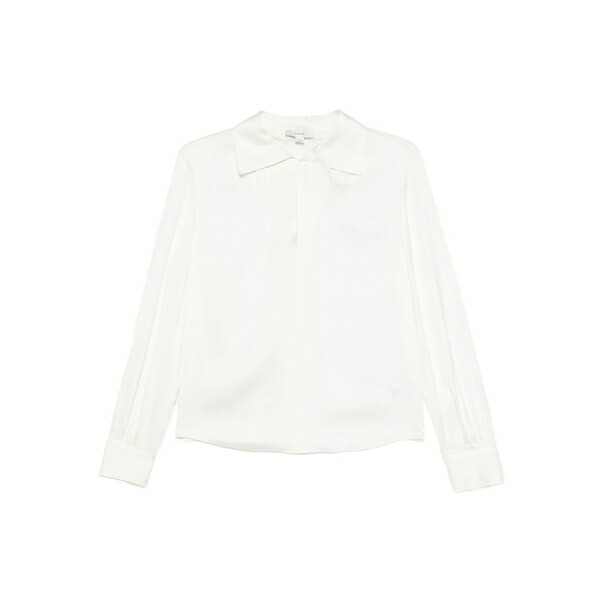 ヴィンス レディース シャツ トップス Silk blend shirt White｜asty