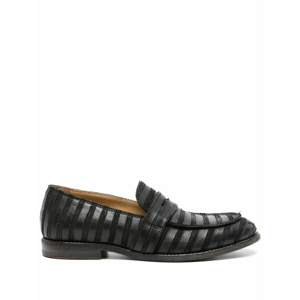 モマ レディース スリッポン・ローファー シューズ Denver leather loafers Black