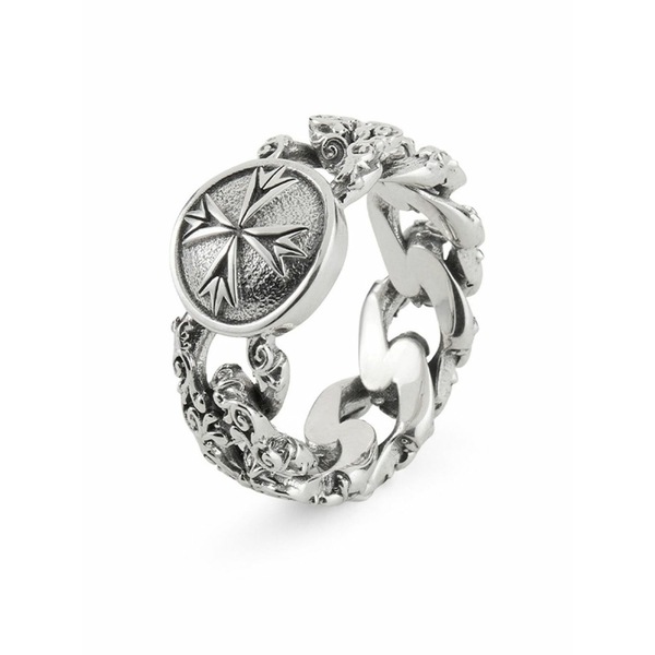 エマニュエレ ビコッキ メンズ 輪っか 添え物 Flourish chain ring Silver