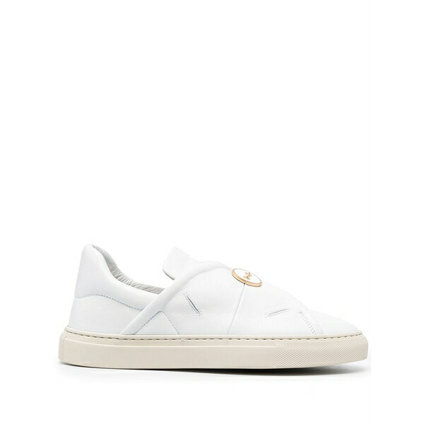 ポーツ 1961 レディース スニーカー シューズ Button-embossed slip-on sneakers White|asty