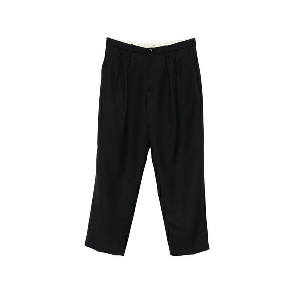 ナイン イン ザ モーニング メンズ カジュアルパンツ ボトムス Kai pleated trousers Blue|asty