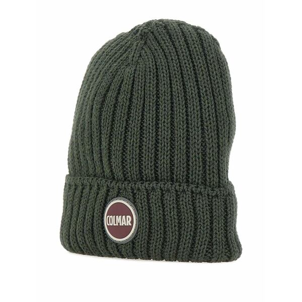 コルマール メンズ 帽子 アクセサリー Ribbed logo-patch beanie hat Green｜asty 20,705円
